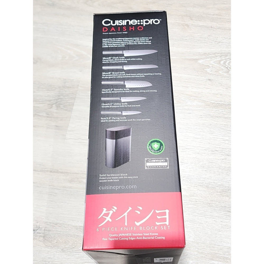 Cruisine Pro Daisho 6 Piece Knife Block Set Finest Japanese Stainless Steel - Picture 6 of 7